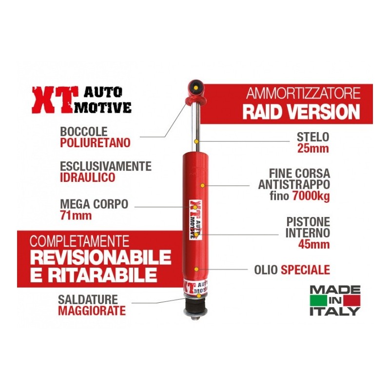 alt text - Amortisseur XT AUTOMOTIVE "Version RAID" pour Land Rover Discovery 200/300TDI Arrière