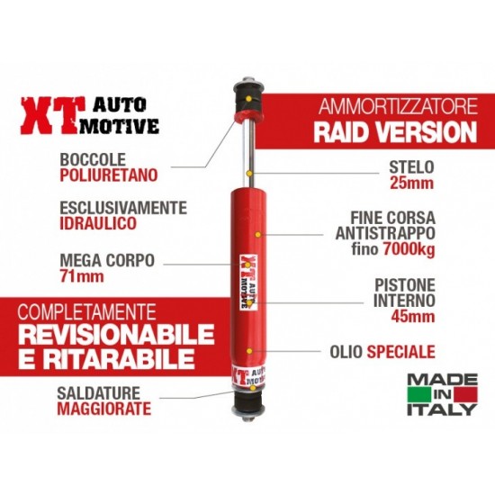 alt text - Amortisseur XT AUTOMOTIVE "Version Raid" pour Nissan Patrol GRY60 Avant
