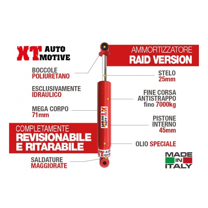 alt text - Amortisseur XT AUTOMOTIVE "Version Raid" pour Nissan Patrol GRY61 Arrière