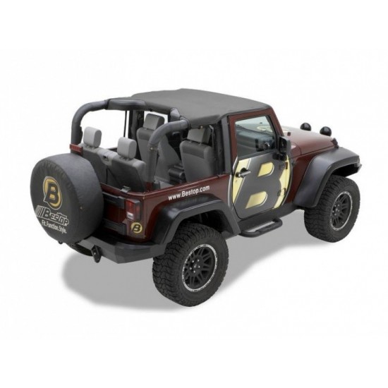 alt text - Capote bikini style header - Jeep Wrangler JK 2 portes 2007/2009