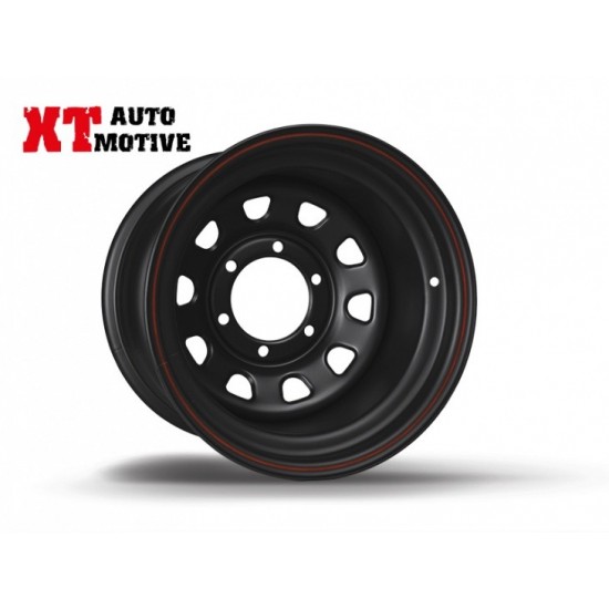 alt text - Jante 10x15 ET -44 DAYTONA NOIR POUR MITSUBISHI