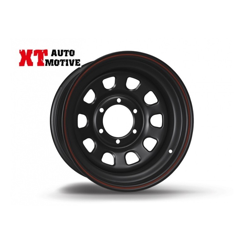 alt text - ROUE 7x16 ET -25 DAYTONA NOIRE POUR OPEL