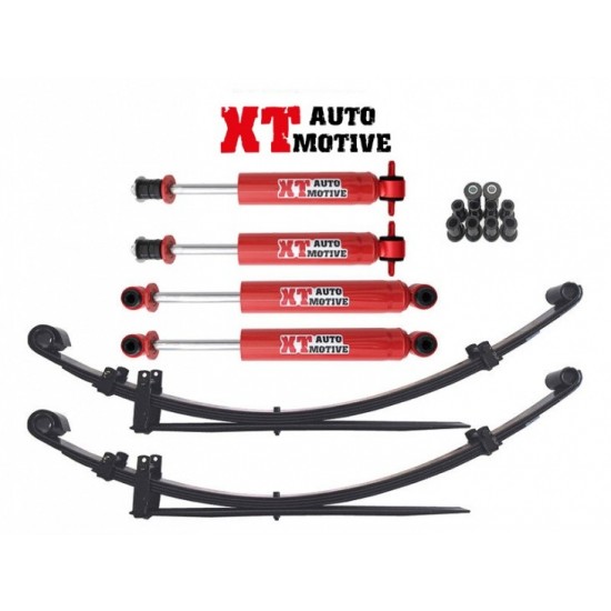 alt text - KIT DE REHAUSSE XT AUTOMOTIVE + 5 CM POUR MITSUBISHI PAJERO A RESSORTS A LAMES