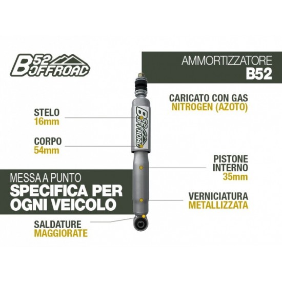 alt text - Amortisseur B52 OFFROAD pour Nissan Terrano avant