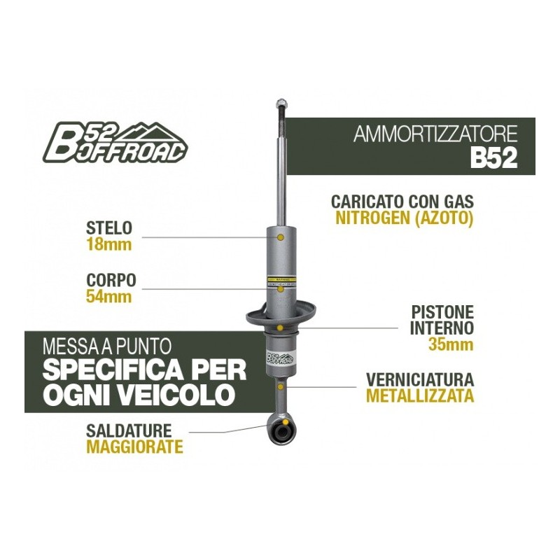 alt text - Amortisseur B52 OFFROAD pour Ford Ranger de 2011 à 2018 Avant