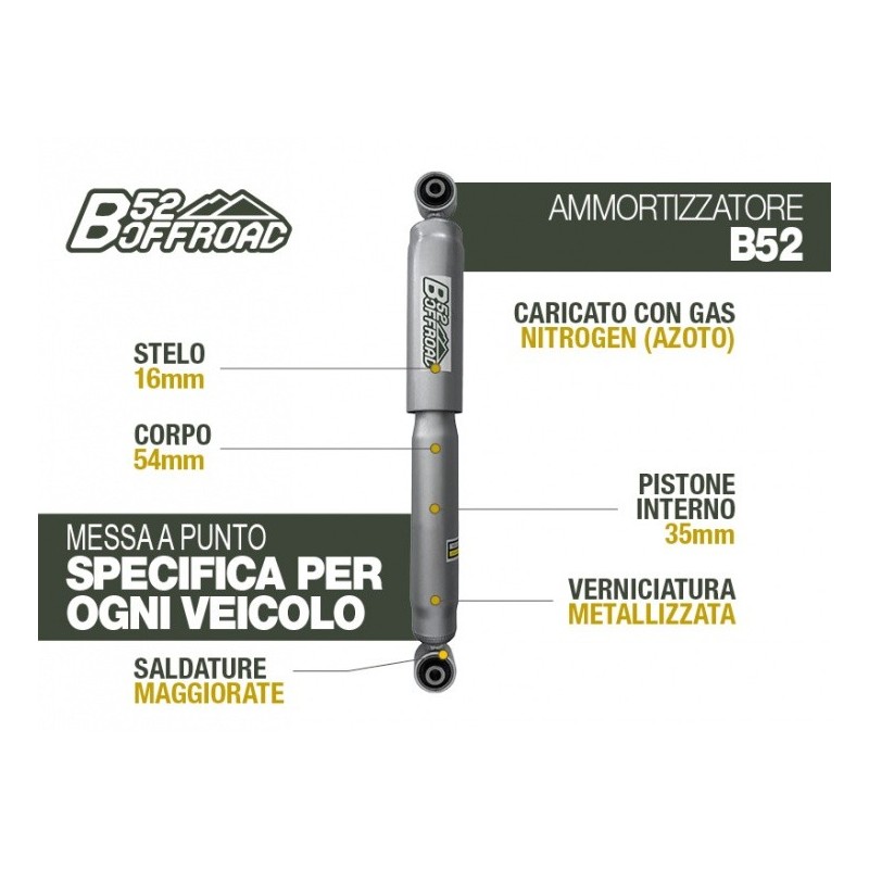 alt text - Amortisseur B52 OFFROAD pour Jeep Cherokee KJ Arrière