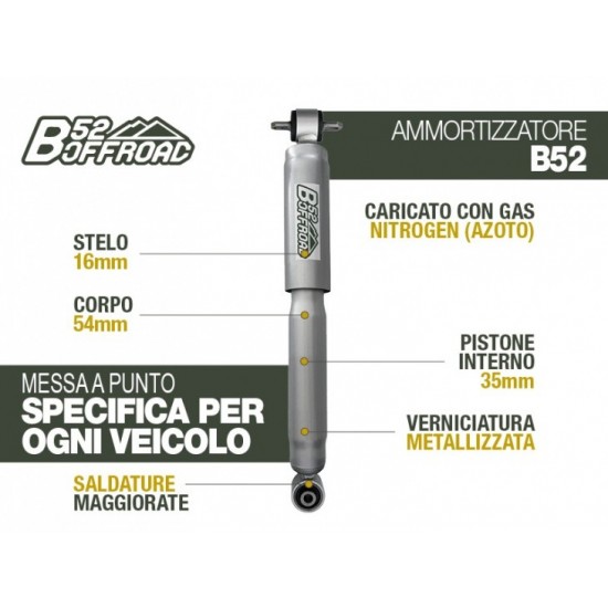 alt text - Amortisseur B52 OFFROAD pour Jeep Wrangler JK Arrière