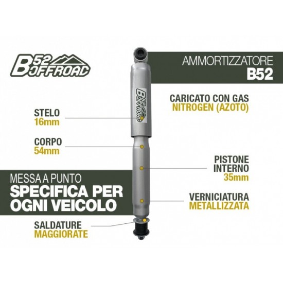 alt text - Amortisseur B52 OFFROAD pour Land Rover Defender 90/110 Arrière