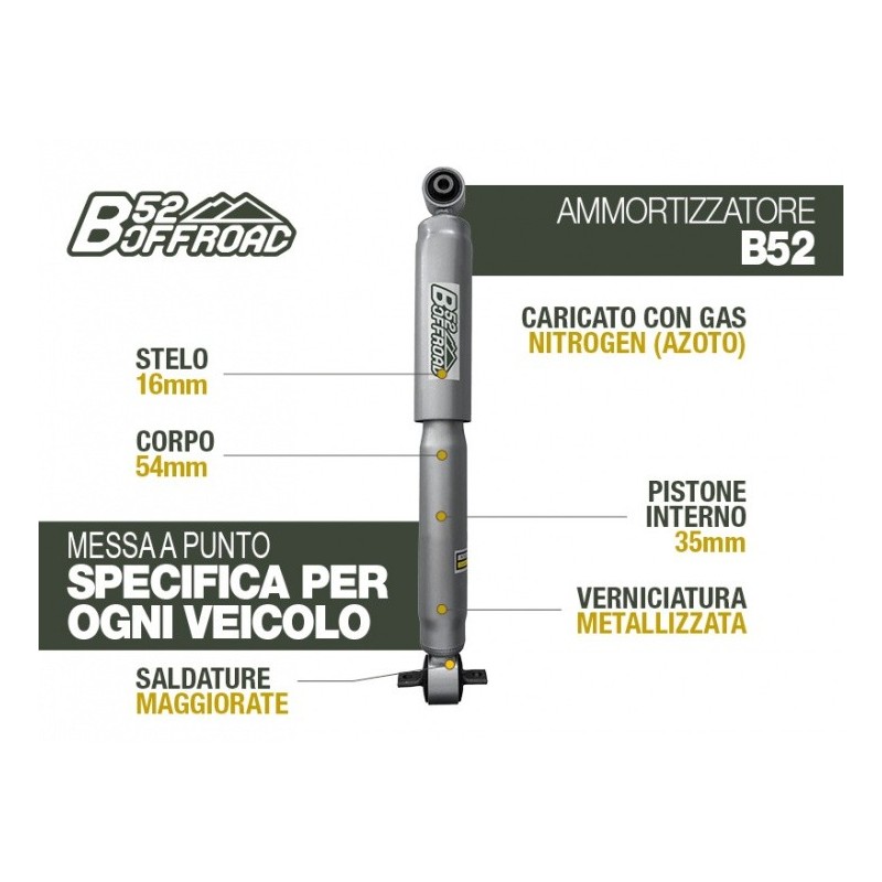 alt text - Amortisseur B52 OFFROAD pour Land Rover Discovery 2 (TD5) Avant