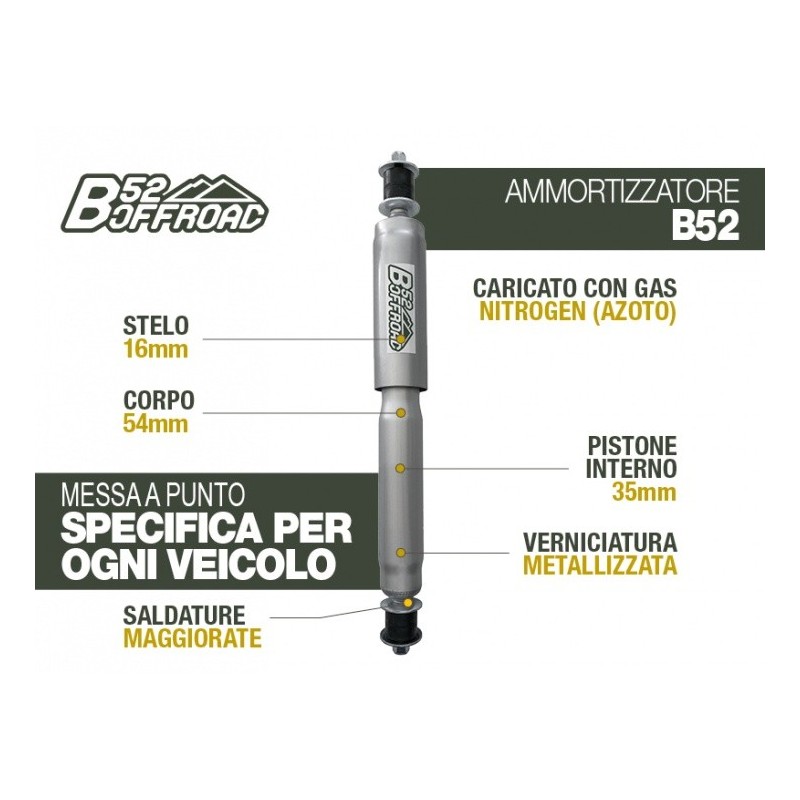 alt text - Amortisseur B52 OFFROAD pour Nissan Patrol 2.8TD Avant