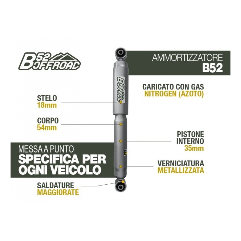 alt text - Amortisseur B52 Offroad pour Nissan Pick Up D22 Arrière