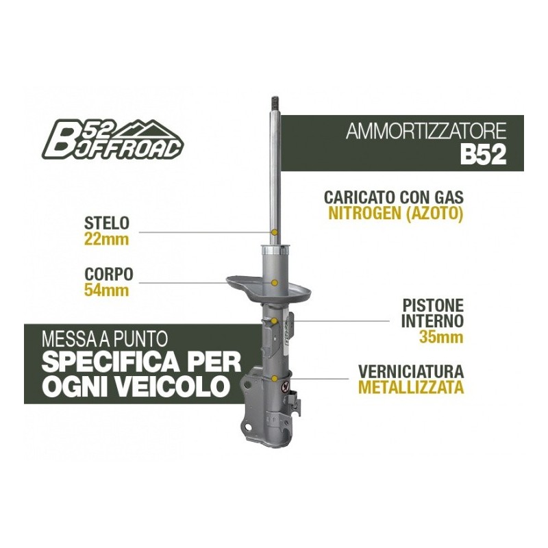 alt text - Amortisseur B52 OFFROAD pour Suzuki New Grand Vitara Avant