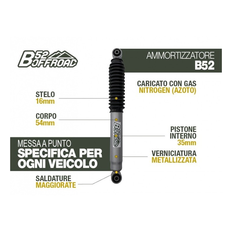 alt text - Amortisseur B52 OFFROAD pour Suzuki SJ Samurai Arrière