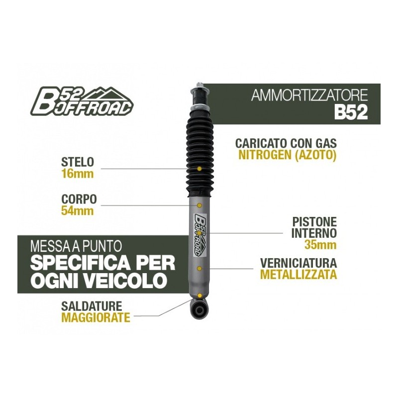 alt text - Amortisseur B52 OFFROAD pour Suzuki SJ Samurai Avant