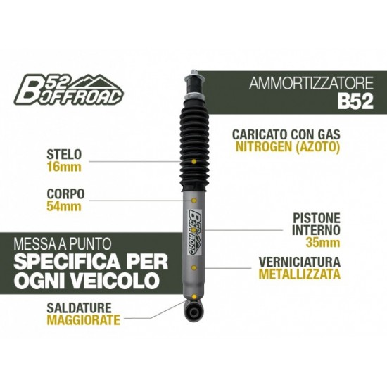 alt text - Amortisseur B52 OFFROAD pour Suzuki SJ Samurai Avant