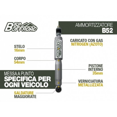 alt text - Amortisseur B52 OFFROAD pour Toyota Hilux de 1997 à 2004 - Avant