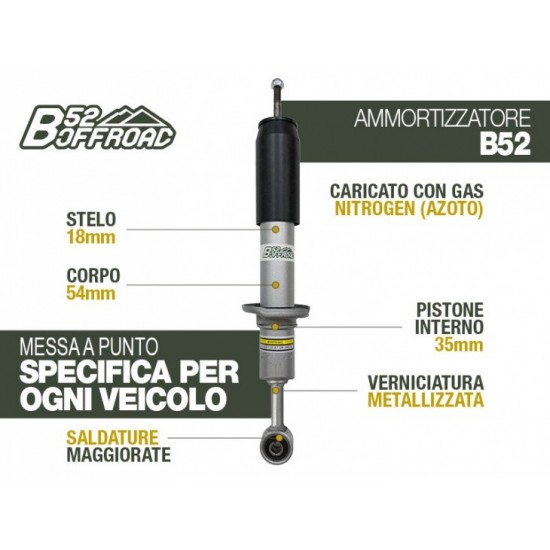 alt text - Amortisseur B52 OFFROAD pour Toyota Hilux de 2005 à 2015 Avant