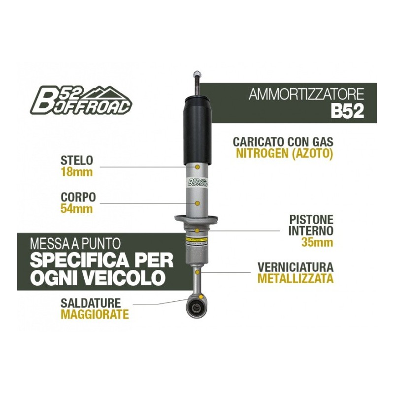 alt text - Amortisseur B52 OFFROAD pour Toyota KDJ 120/125 Avant