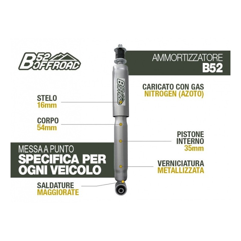 alt text - Amortisseur B52 OFFROAD pour Toyota KZJ/KDJ 90/95 Arrière