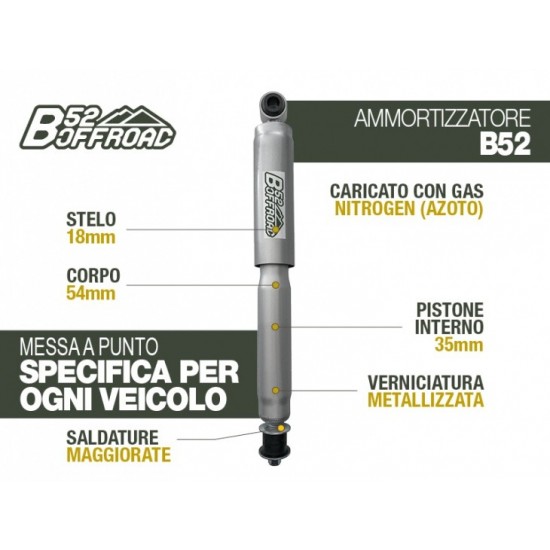 alt text - Amortisseur B52 OFFROAD pour Toyota LJ-KZJ 70/73 Phares Carrés Arrière