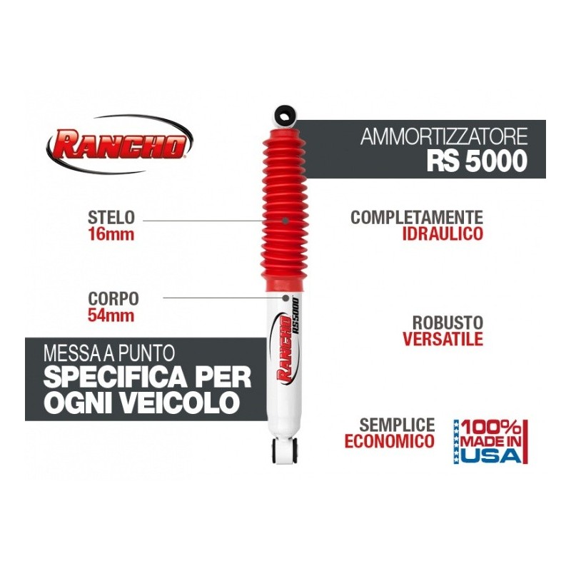alt text - Amortisseur RANCHO 5000 pour Suzuki SJ Samurai Arrière