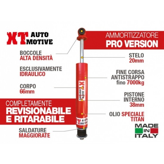 alt text - Amortisseur XT AUTOMOTIVE "Version PRO" Oeil - Goujon