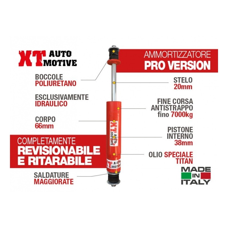 alt text - Amortisseur XT AUTOMOTIVE "Version Pro" pour Toyota HDJ 80 Avant